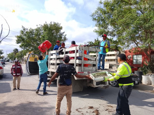 Logra colaboración vecinal exitosa jornada de descacharrización en Rincón de las Flores