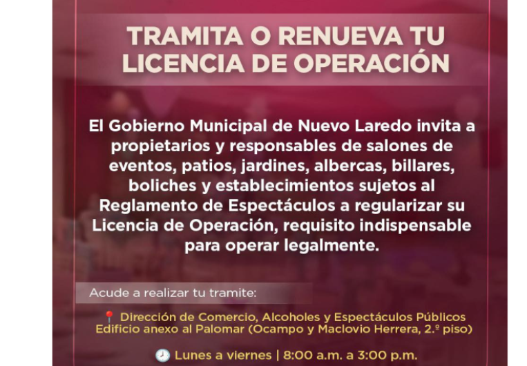 Exhortan a tramitar y renovar licencia de operación