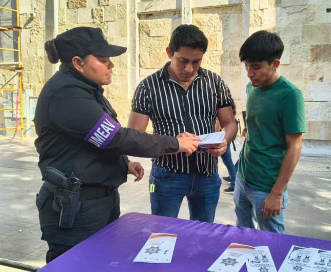Implementa Guardia Estatal de Género campaña preventiva en zonas comerciales de Reynosa