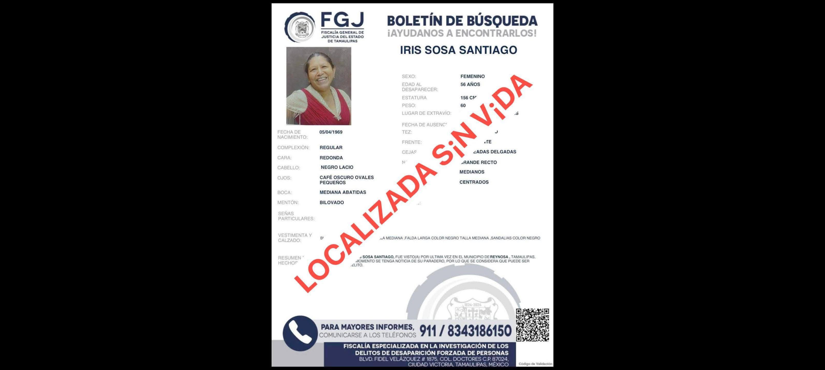 Confirman identidad de mujer localizada sin vida en Reynosa