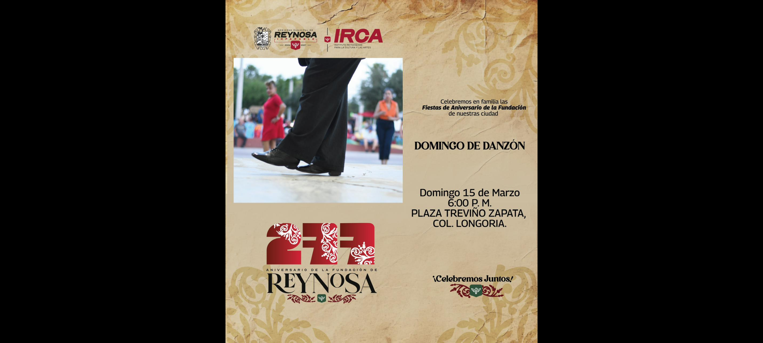 Invita Gobierno de Carlos Peña Ortiz a celebrar el 277 Aniversario de Reynosa con eventos culturales gratuitos