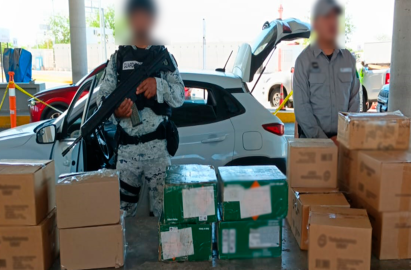 Guardia Nacional asegura 16 mil cartuchos de un vehículo en Reynosa