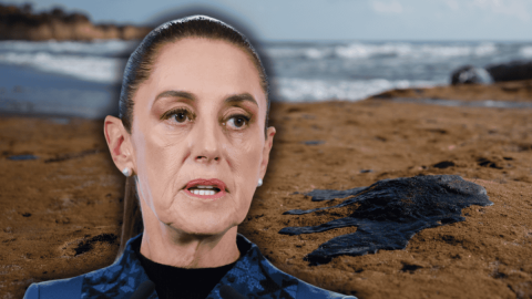 Sheinbaum señala a chapopoteras naturales por contaminación en Golfo de México