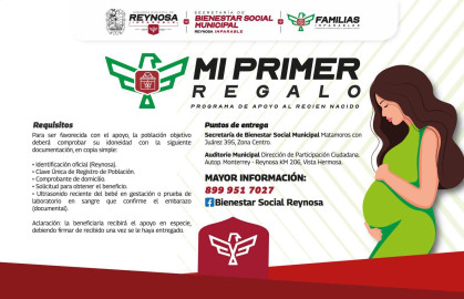 Inició Gobierno de Carlos Peña Ortiz entrega del programa "Mi Primer Regalo"