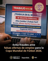 Alertan por falsas ofertas de empleo rumbo al Mundial 2026; emiten recomendaciones de seguridad