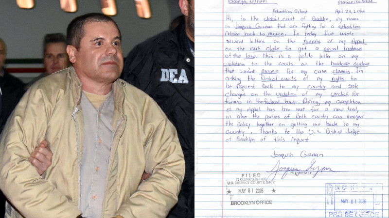 Chapo Guzmán envía carta en la que solicita ser extraditado a México desde prisión en EU
