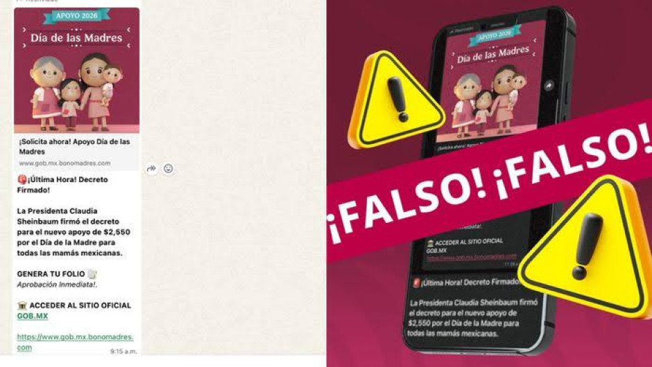 Bienestar desmiente supuesto apoyo económico por Día de las Madres; alerta fraude digital