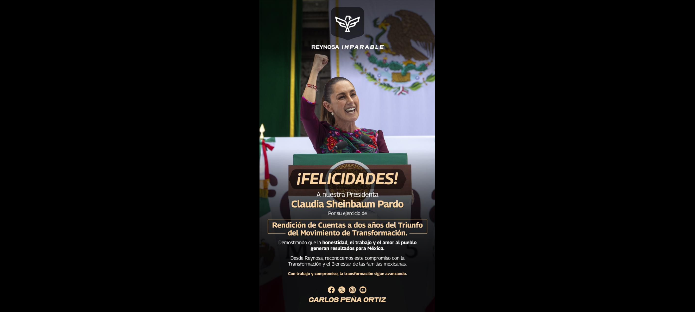 Reconoció Carlos Peña resultados de la Presidenta Claudia Sheinbaum