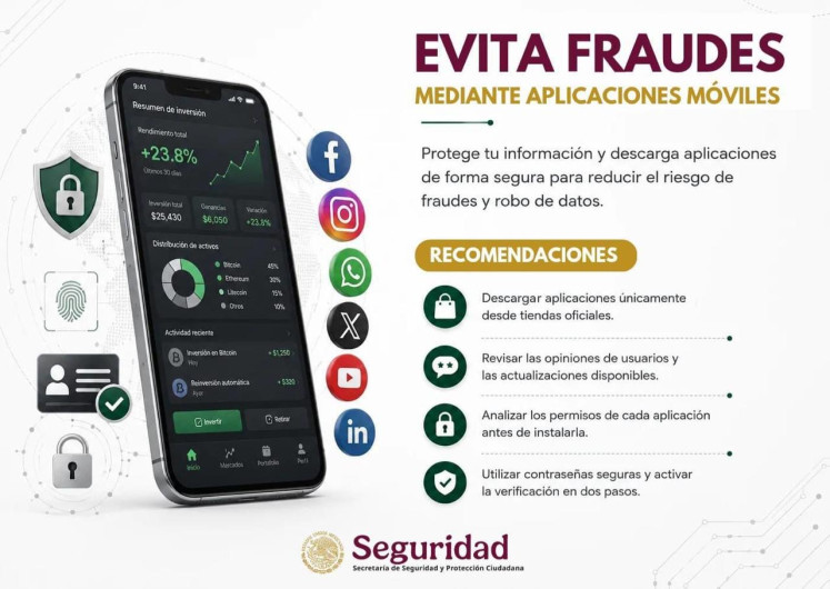 SSPC emite recomendaciones para evitar fraudes mediante aplicaciones móviles