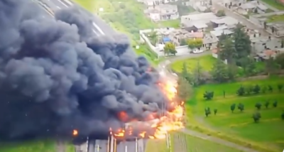 Explota pipa de combustible en la México–Veracruz