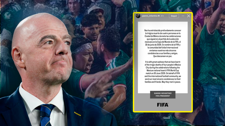 FIFA lamenta muerte de cuatro personas tras festejos por triunfo de México en el Mundial 2026