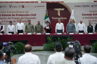 Participa rector de la UAT, Dámaso Anaya, en la instalación del Puesto de Comando Interinstitucional contra Ciclones