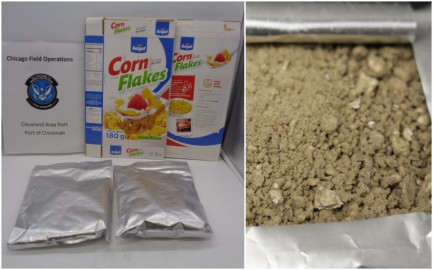 Elementos aduanales en EU decomisan cereal glaseado con cocaína