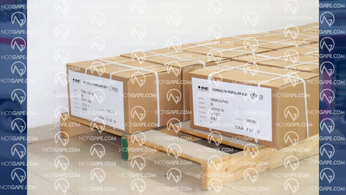 Llegan a Tamaulipas boletas que se utilizarán en la Consulta Popular