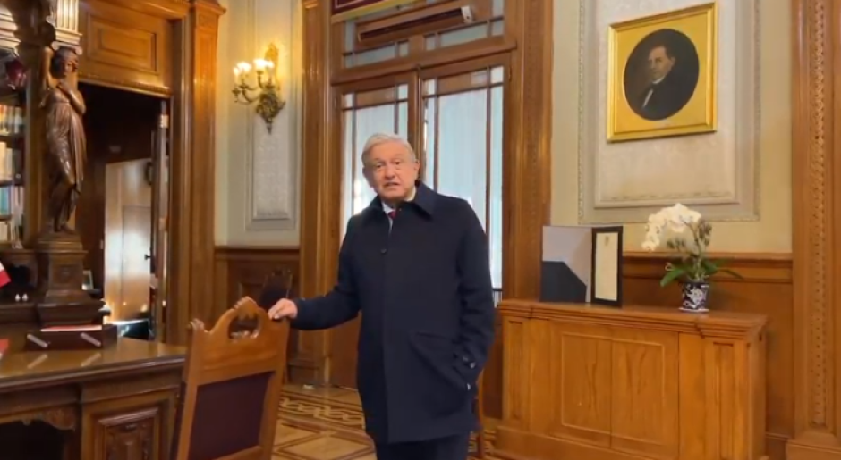 AMLO da mensaje sobre su estado de salud desde confinamiento en Palacio Nacional