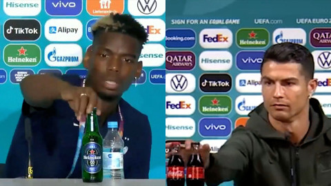 Pide UEFA a jugadores que no quiten productos de patrocinadores en conferencias 