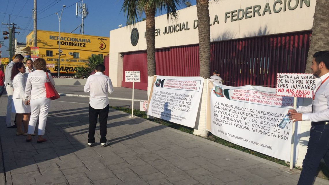 Sindicalizados del poder judicial se manifiestan