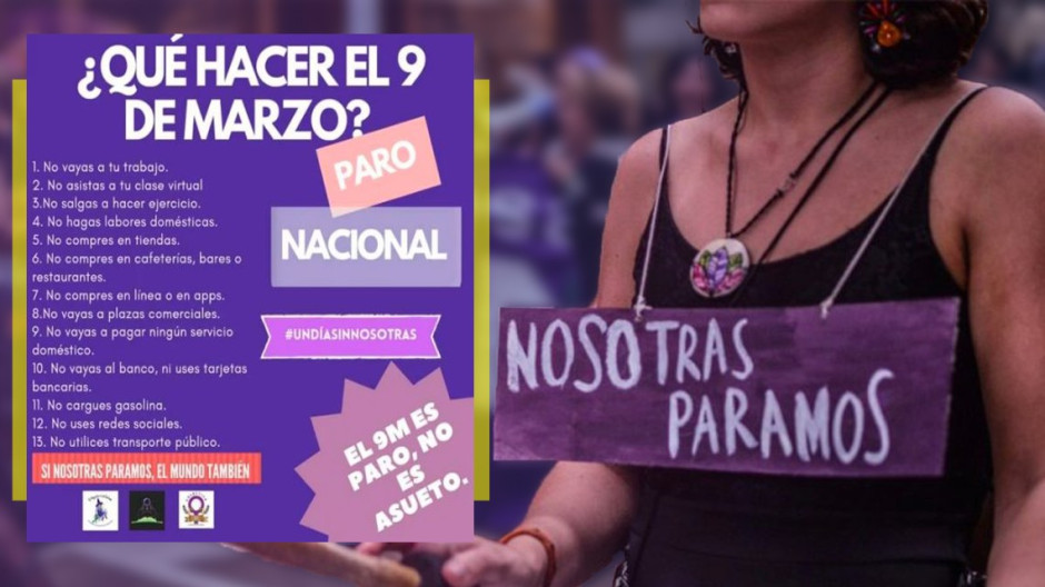 #UnDíaSinNosotras: Colectivos feministas convocan al Paro Nacional de Mujeres el próximo 9 de marzo 