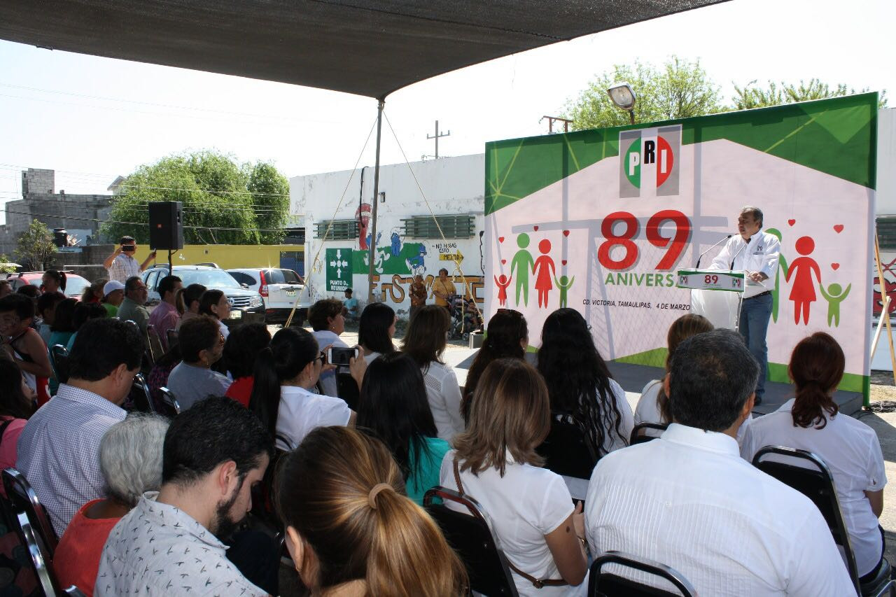 PRI celebra su 89 aniversario en Tamaulipas