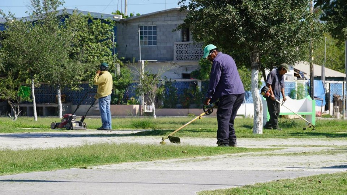 Mantenimiento en la plaza Nuevo León