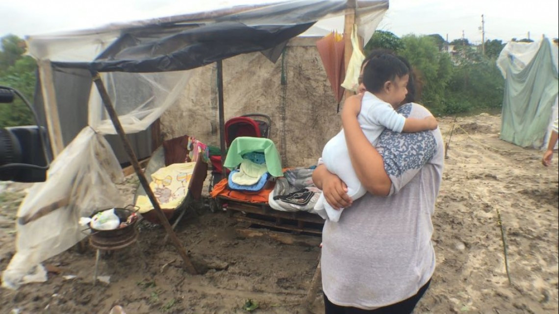 ⁠⁠⁠Predio inundable es invadido por cientos de familias en Altamira