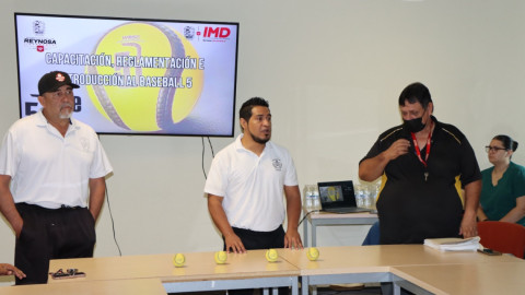 Con el apoyo del Gobierno de Reynosa se realizó el curso de capacitación de Béisbol 5