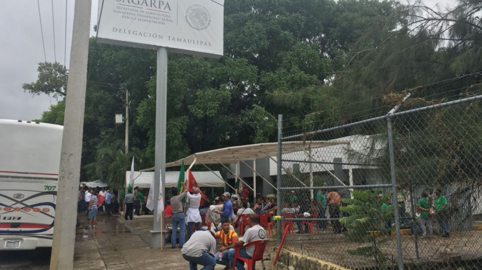 Protestan campesino por incumpliendo de SAGARPA