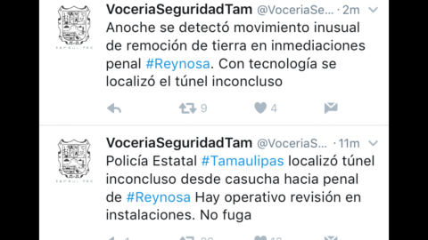 Descubren túnel en penal de Reynosa