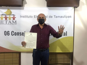 Recibe Ovidio García constancia como diputado electo del Distrito 6 de Reynosa por Morena