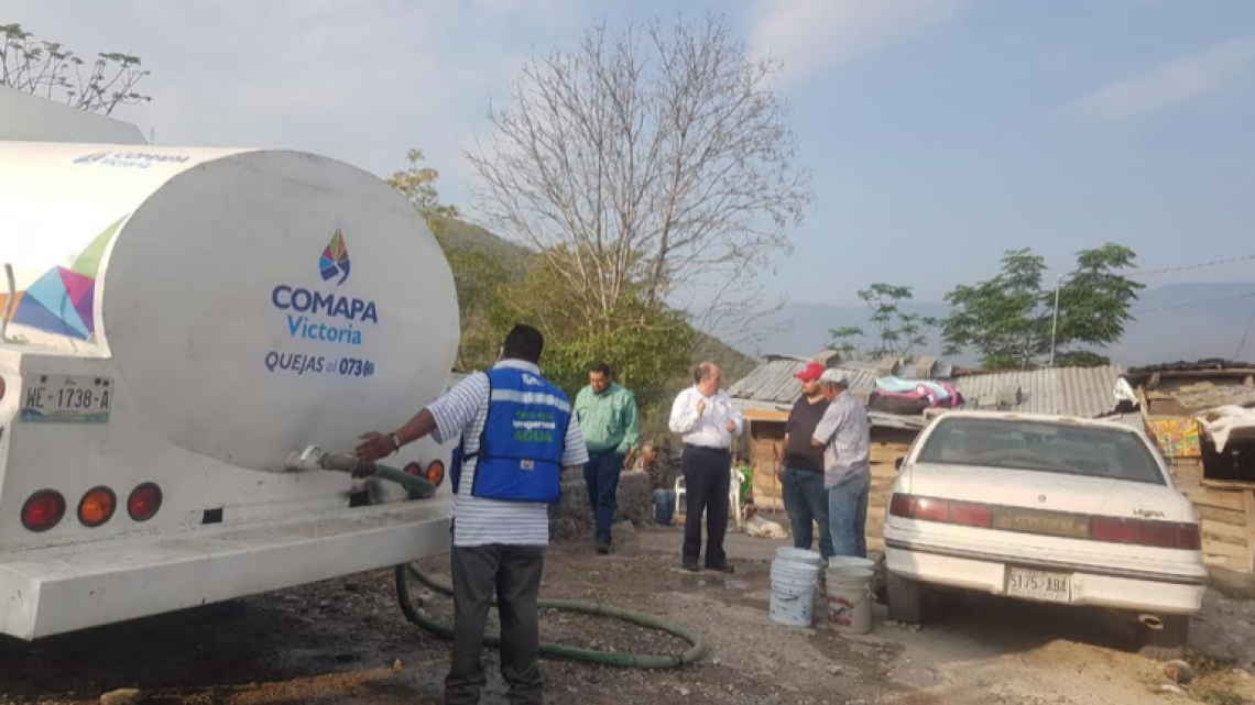 SEBIEN y COMAPA VICTORIA llevan a familias agua potable