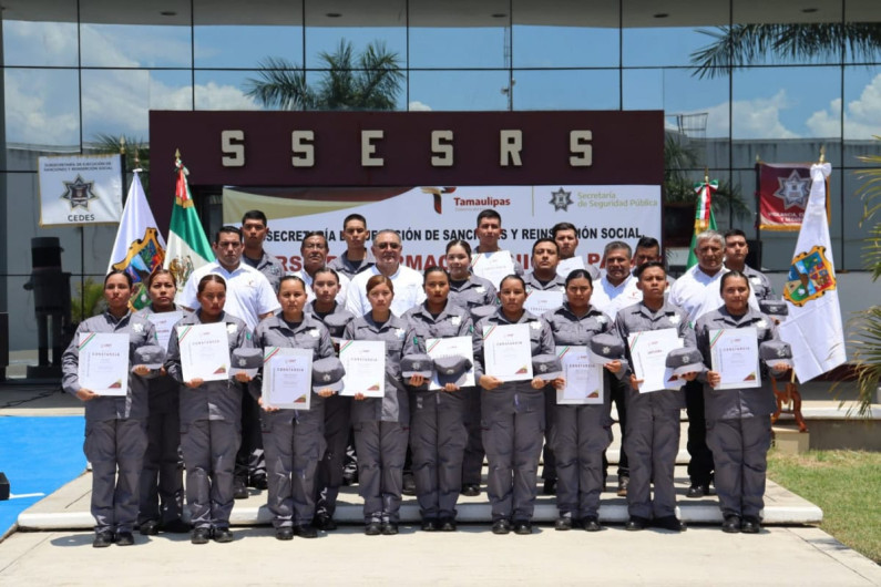 Reconoce SSPT a egresados del Curso de Formación Inicial para Policía Penitenciaria