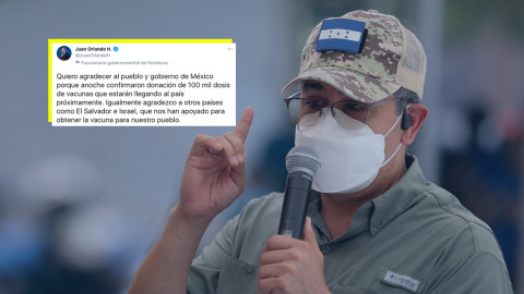 Anuncia Honduras que México les donará 100 mil vacunas anti COVID-19