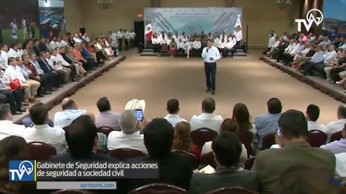 Explica Gobernador acciones de seguridad a sociedad civil