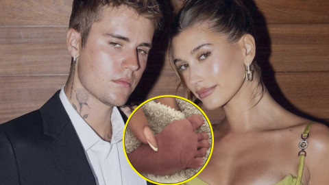 Justin y Hailey Bieber comparten la primera foto de su bebé