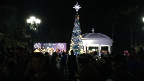 Altamira se ilumina con el encendido del árbol de navidad