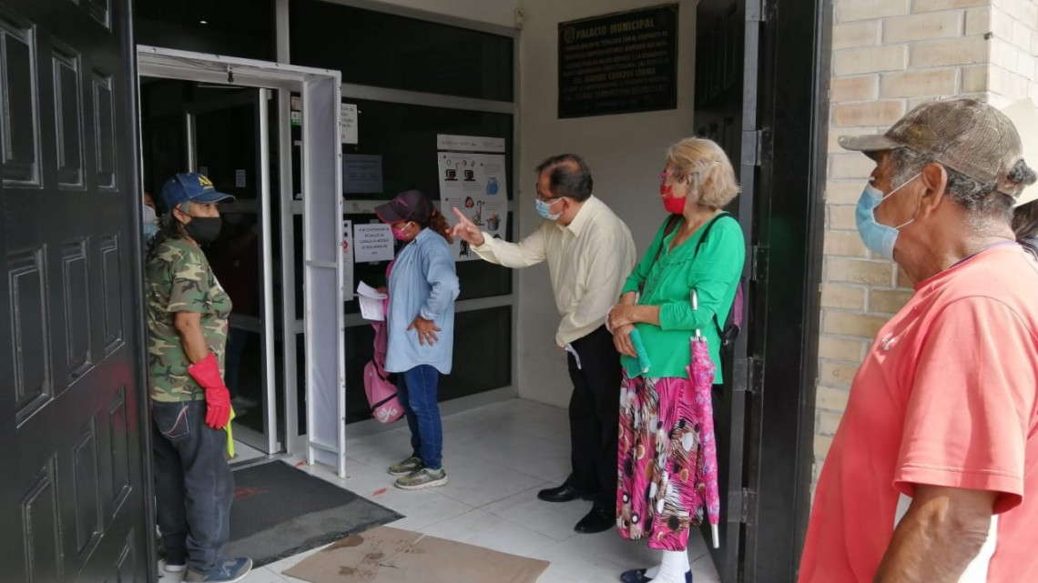 Se aplican medidas mas extremas en la presidencia municipal de Matamoros