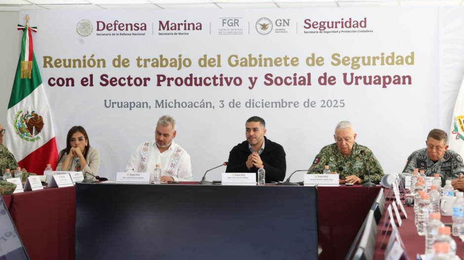 Gobierno federal refuerza acciones coordinadas de seguridad en Michoacán