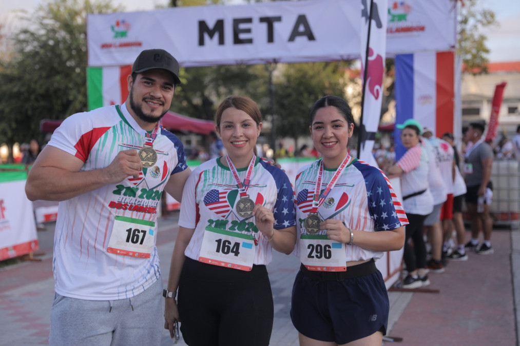 Participa más de 500 corredores en maratón binacional 21k dos Laredos "la Carrera de las Fronteras"