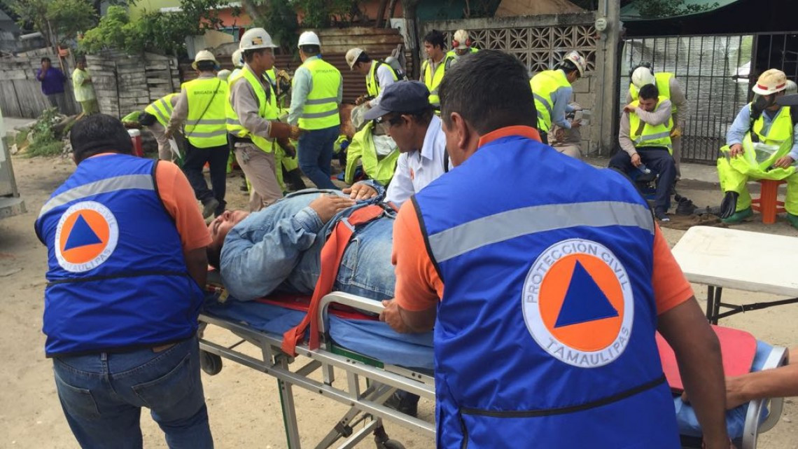 Realizan simulacro con la industria y vecinos aledaños a la empresa