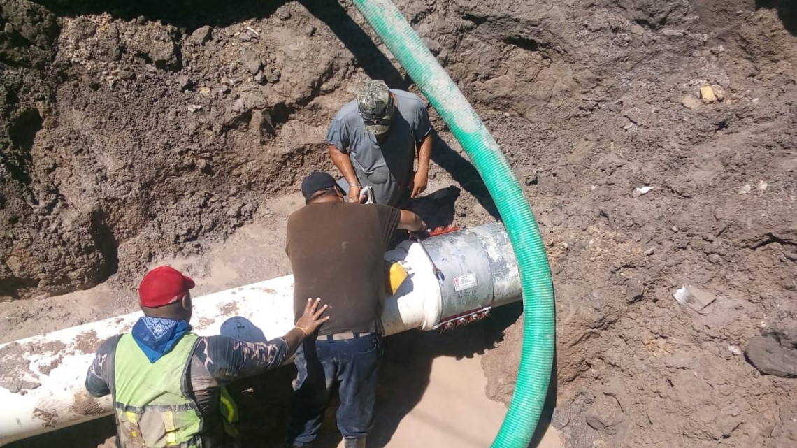 Reparan tubería que dejó sin agua a más de 200 colonias en Matamoros