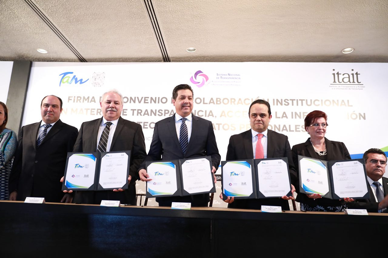 Firma convenio Gobierno del Estado con INAI e ITAIT