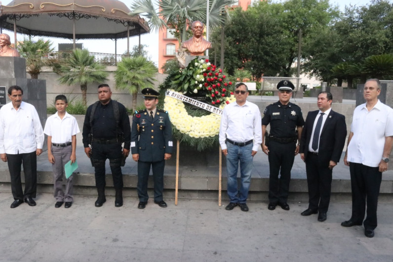 Rinde Ayuntamiento de Reynosa Homenaje al Ing, Marte R. Gómez