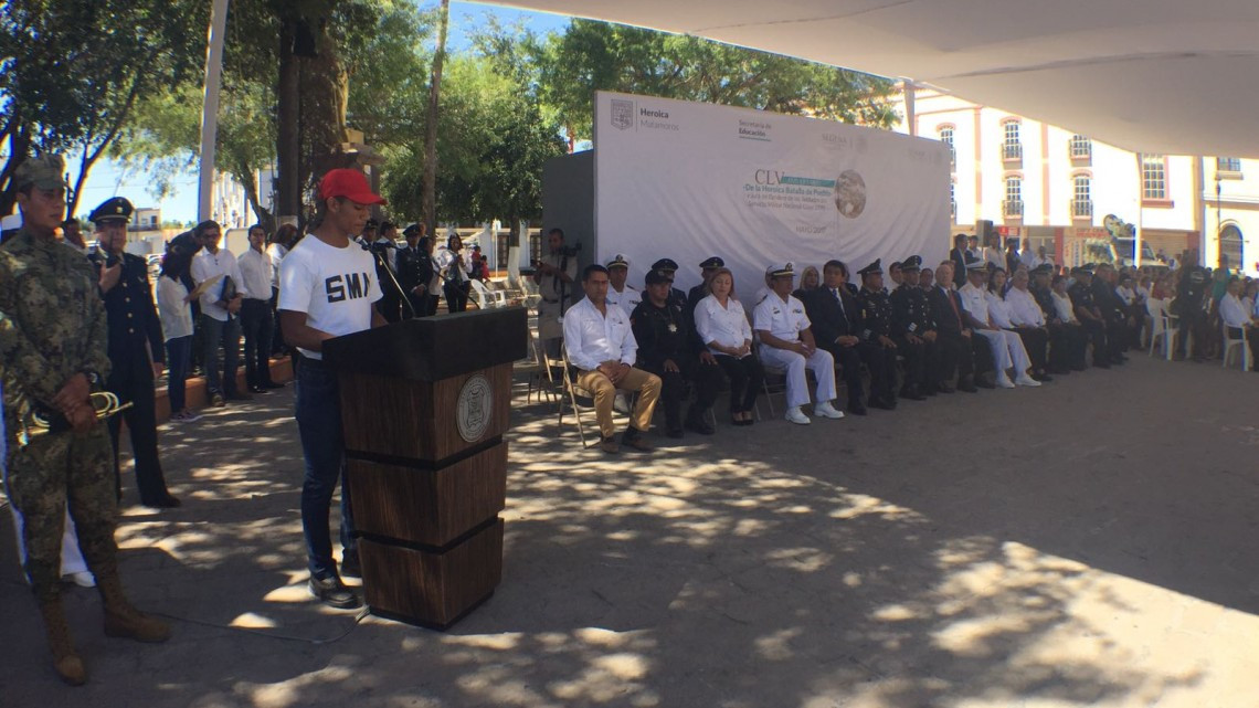 Juran bandera soldados del SMN en Matamoros