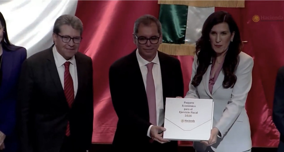 Hacienda entrega al Congreso el Paquete Económico 2026