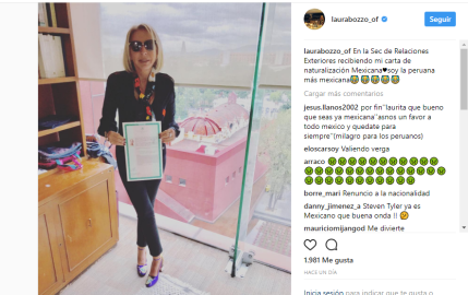 Laura Bozzo presume su nacionalidad mexicana