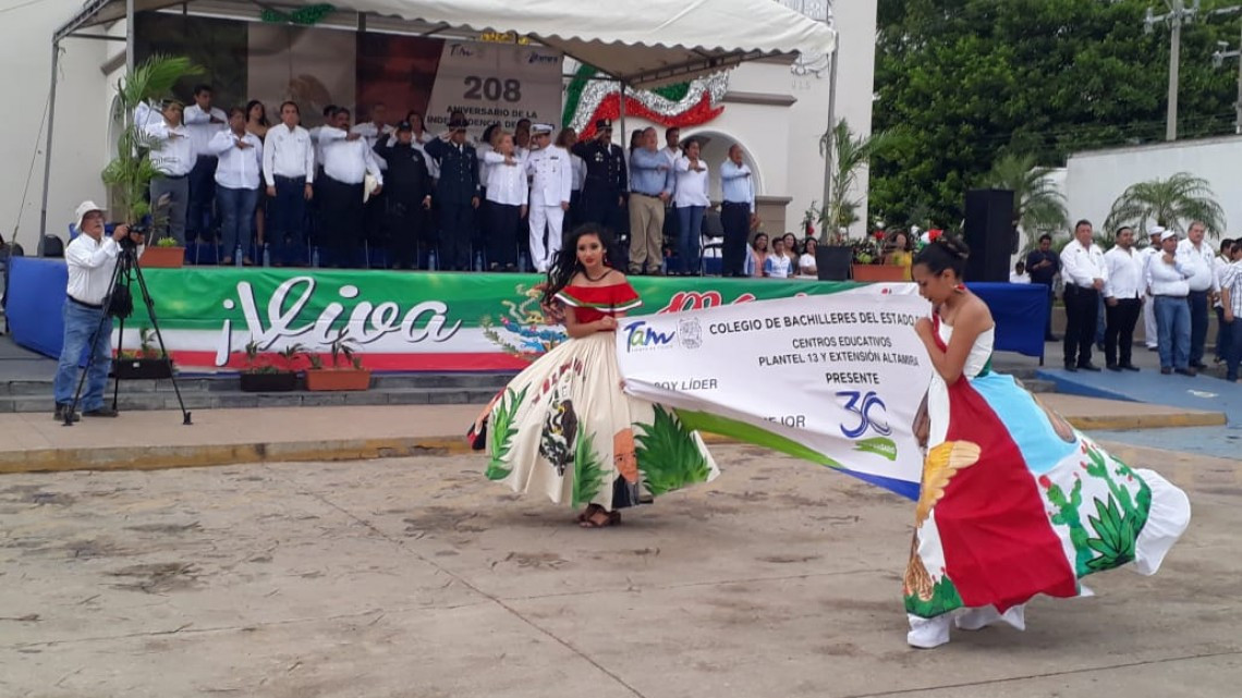 Concluye sin contratiempos el desfile cívico militar desarrollado en Altamira