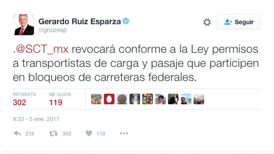 SCT revocará permisos a transportistas que bloqueen carreteras