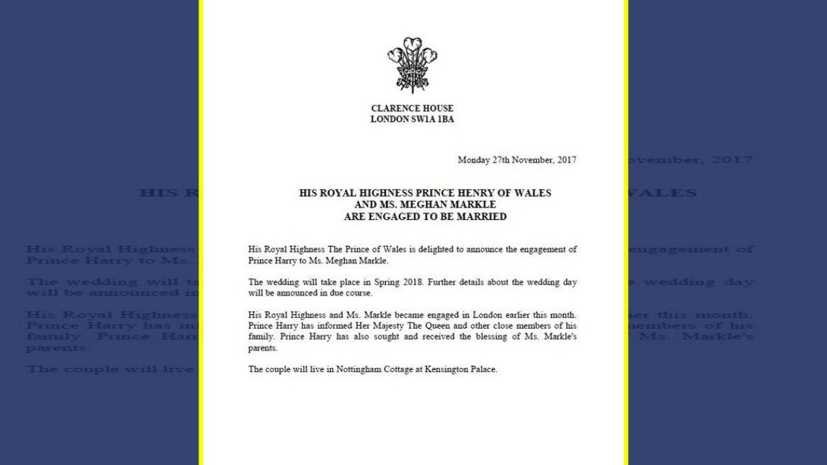 El príncipe Harry se casará con Meghan Markle