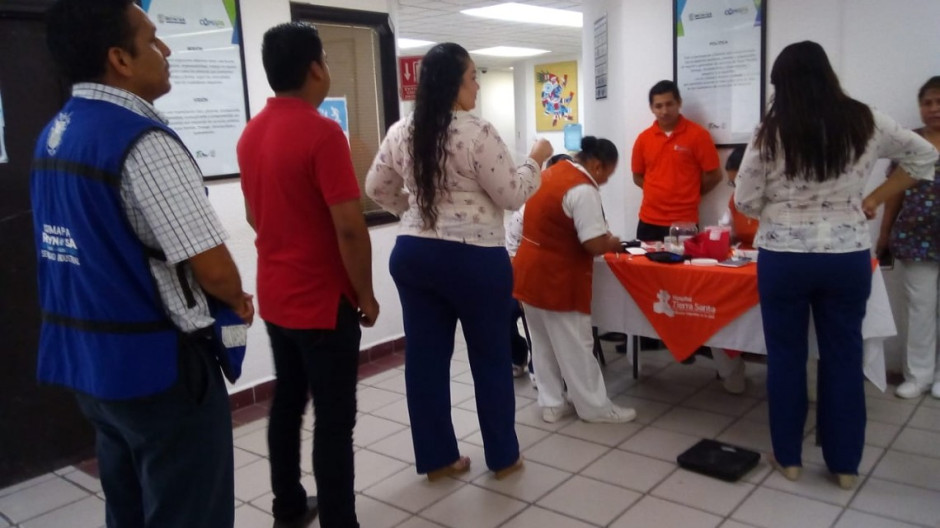 Coordinación de Salud-COMAPA atiende a empleados y usuarios