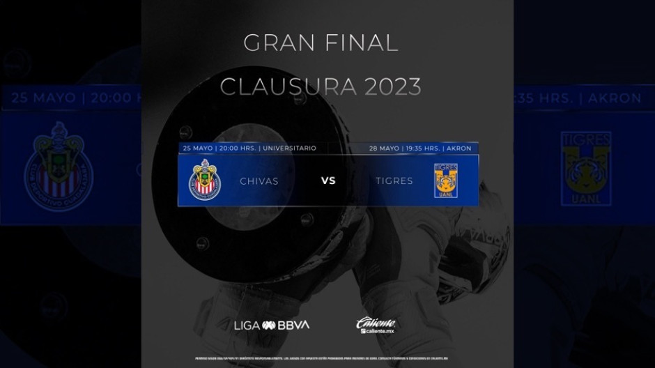 Revelan fechas y horarios para la final entre Chivas y Tigres